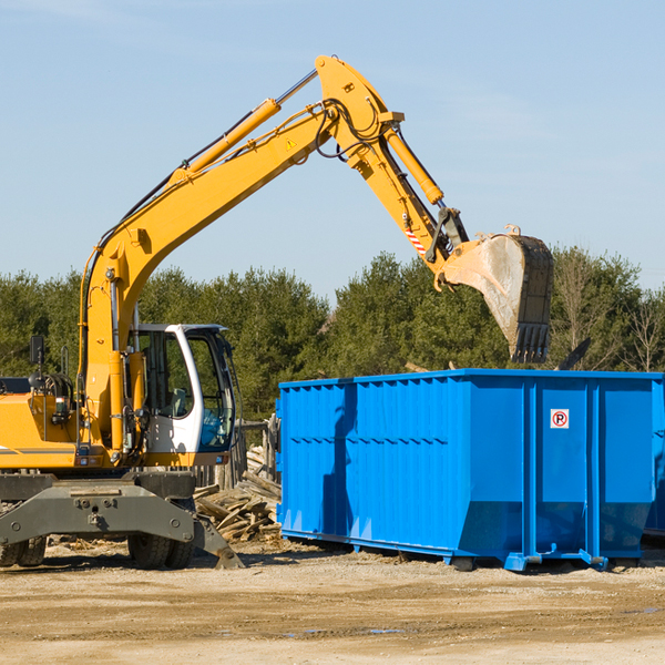 what size residential dumpster rentals are available in West Chesterfield MA